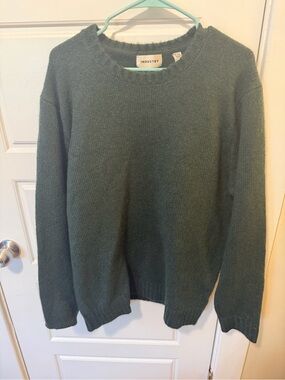 Industry Men’s XL Dark Forest Green Chunky Knit Crewneck Sweater